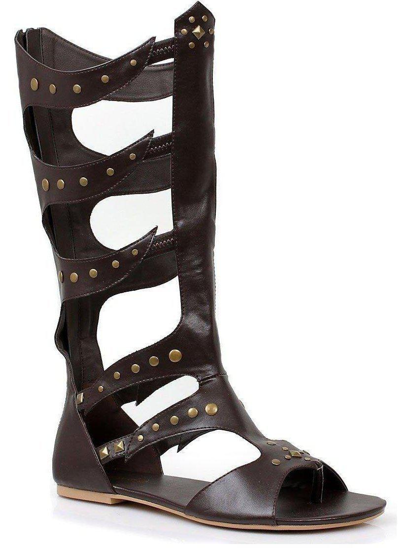 Ellie Shoes E-031-Warrior Knee-High Flat Sandal Ellie ფეხსაცმელი
