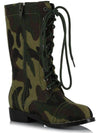 Ellie Shoes E-101-Bootcamp 1 Heel Camo Ankle Boot Barn Ellie Shoes