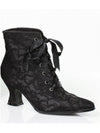 Mga Sapatos na Ellie E-253-Elizabeth 2 Heel Boot na may Lace Ellie Shoes