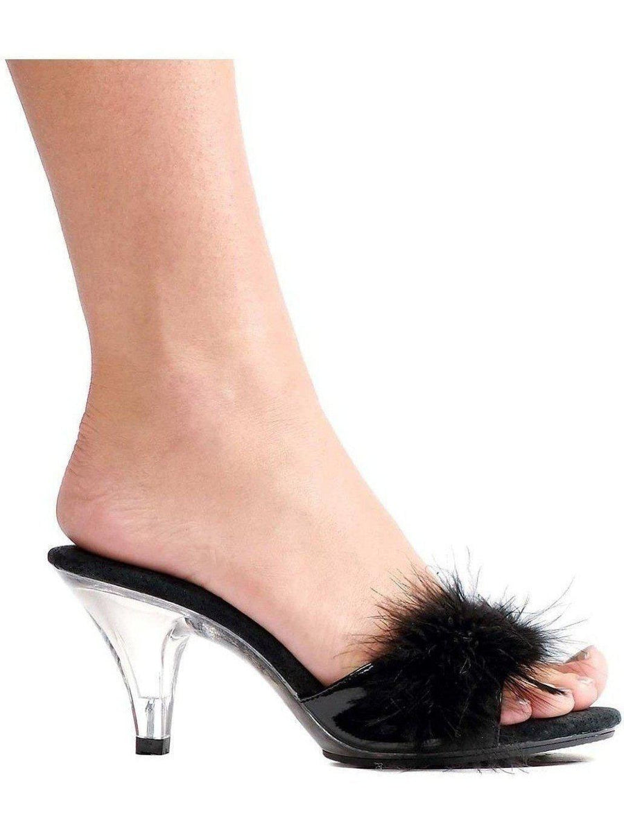 Ellie Shoes E-305-Sasha 3 inch Heel Woman's Maribou Slipper