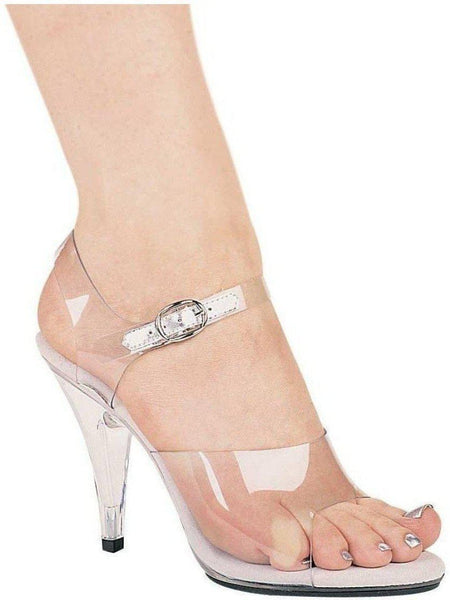 Ellie Shoes E-405-Brook 4 Heel Clear Sandal Ellie Shoes