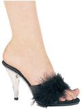 Ellie Shoes E-405-Sasha 4 Talon Maribou Pantoufles Ellie Chaussures