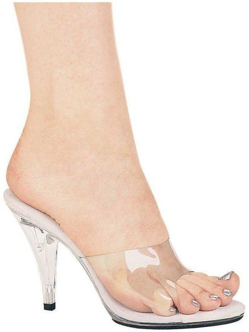 Ellie Shoes E-405-Vanity 4 Heel Clear Mule Παπούτσια Ellie