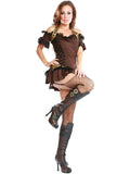 Ellie Shoes E-420-Quinley 4 Knee High Steampunk Boot with Laces Ellie Shoes