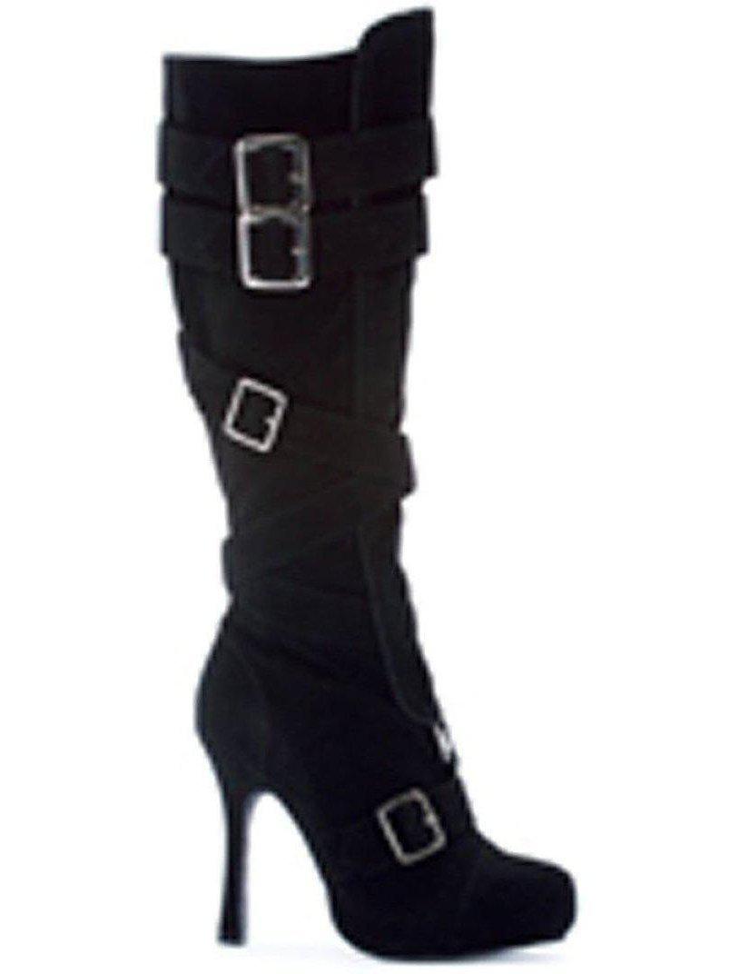 Ellie čevlji E-420-Vixen 4 čevlji iz mikrovlaken za kolena z zaponkami Ellie čevlji