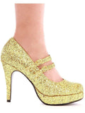Ellie Shoes E-421-Jane-G 4 Glitter med dobbelt rem Mary Jane Ellie Shoes