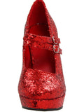 Ellie Shoes E-421-Jane-G 4 Glitter med dobbel stropp Mary Jane Ellie Shoes