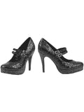 Ellie Shoes E-421-Jane-G 4 Glitter med dobbel stropp Mary Jane Ellie Shoes
