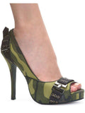 Scarpe Ellie E-423-PFC Scarpe con tacco a punta aperta con 4 scarpe Ellie