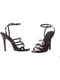 Ellie Shoes E-508-Chantel 5 Heel Strap Sandal with Snake Decor Ellie Shoes