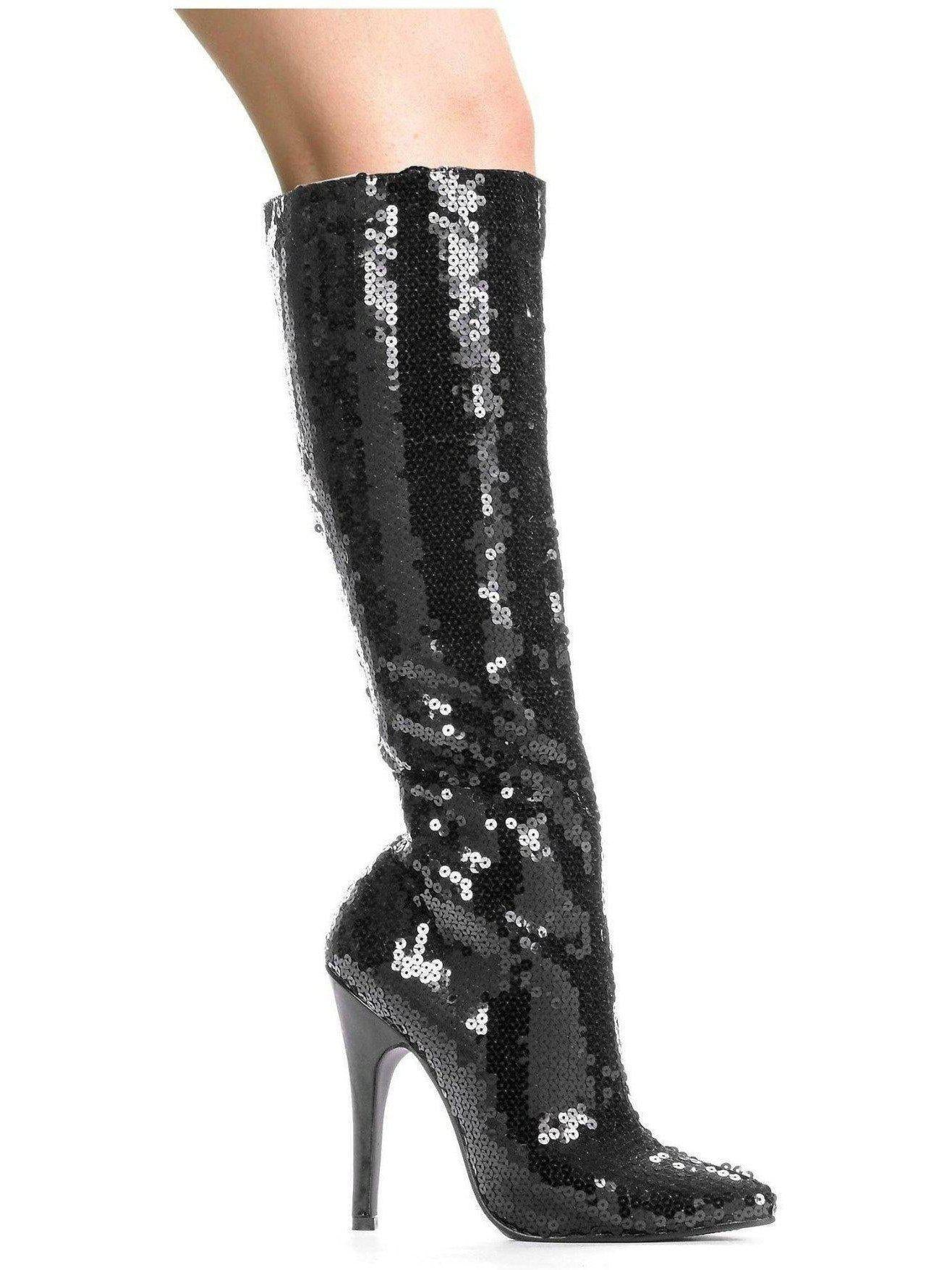 Ellie Shoes E-511-Tin 5 Heel Sequins Knee Boot Ellie Shoes