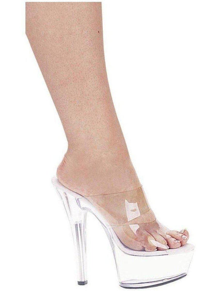 Ellie Shoes E-601-Coco 6 Heel Clear Sandal Ellie Shoes