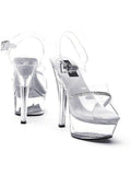 Ellie Shoes E-601-Jewel 6 sandali con strass trasparenti con tacco Ellie Shoes