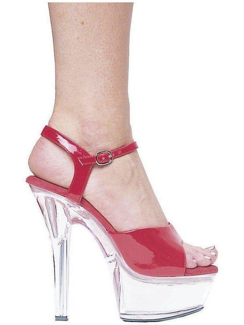 Ellie Shoes E-601-Juliet-C 6 Heel Sandal With Clear Bottom Ellie Shoes