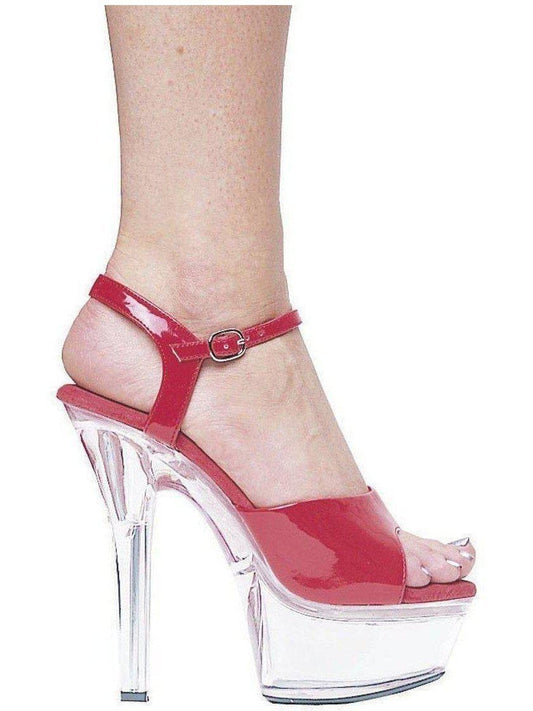 Ellie Shoes E-601-Juliet-C 6 Heel Sandal With Clear Bottom Ellie Shoes