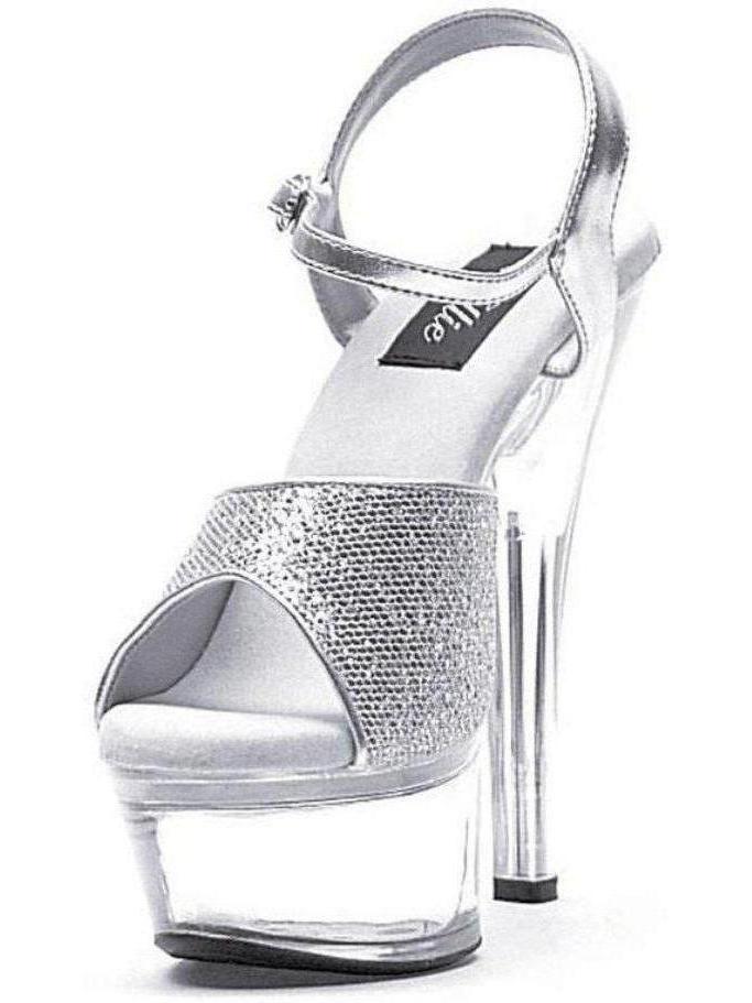 Ellie Shoes E-601-Juliet-G 6 Heel Glitter Sandal Ellie Shoes