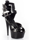 Ellie Shoes E-609-Athena 6 Peep toe platform with tripple strap Ellie Shoes