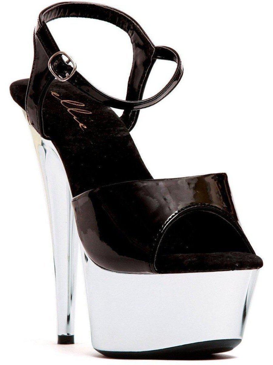 Ellie Shoes E-609-Chrome 6-spiss krom Stiletto Sandal Ellie Sko