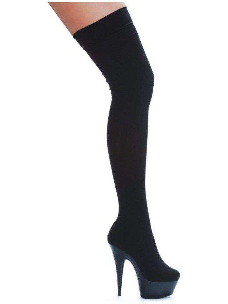 Παπούτσια Ellie E-609-SKI 6 Pointed Stiletto Stretch Lycra Thigh High Boot Ellie Shoes