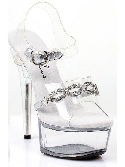 Ellie Shoes E-609-Tiffany 6 Heel Sandal With Rhinestones Ellie Shoes