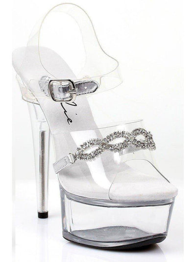 Ellie Shoes E-609-Tiffany 6 Heel Sandal With Rhinestones Ellie Shoes