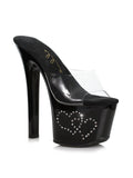 Ellie Shoes E-711-Heart 7" Heel Women's Sandal. Ellie Shoes