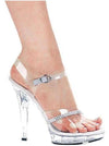 Ellie Shoes EM-Jewel Sandalia de diamantes de imitación transparente con tacón de 5 "Ellie Shoes