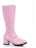 Ellie鞋子IS-E-175-Dora 1高跟兒童Gogo靴子，粉紅色，XL Ellie鞋子