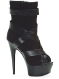 Ellie Shoes IS-E-609-Struck 6-inčni platforma rastezljivi materijal s kontrastnim naramenicama Ellie Shoes