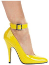Παπούτσια Ellie IS-E-8221 Αντλία τακουνιού 5 "με λουράκι αστραγάλου, χρώματα κίτρινο και παπούτσια Ellie μαύρο