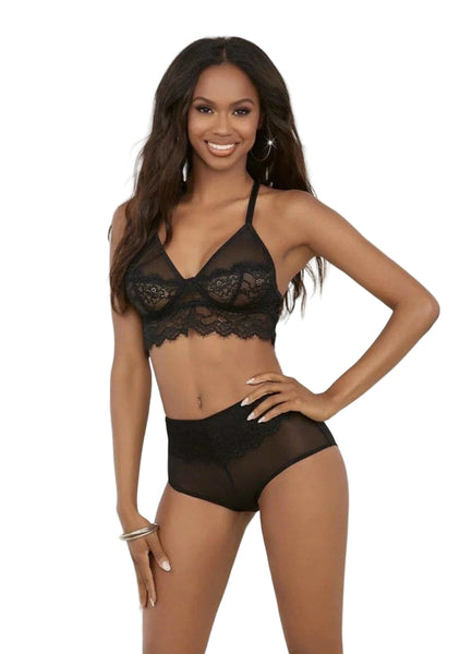 Escante  61112H Sensational Multiwear Bra & Garterbelt Set w/Hose - Bra Set