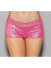 Escante 2094 Blacklight Enhanced Roughed Back Boy short. Rosa, Hvit, One Size-Hot Pant Shorts-Escante-One Size-Hologram Pink-SatinBoutique