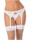 Escante EL-54006X Queen Lace & Mesh Garterbelt Escante