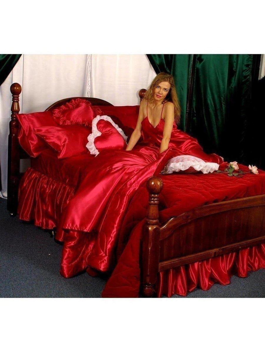 IS-Full Size Sheet Set of silky & soft 600TC of  Lingerie Satin Satin Boutique