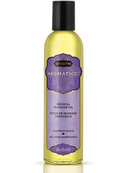 Kama Sutra Aromatic Oil - 8 oz Harmony Blend-BODY LOTIONS, Oils, Creams, Kama Sutra-Kama Sutra-8 ounces-Gold-SatinBoutique