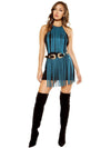Roma RM-3357 Suede Dress with Fringe Detail Roma Costume