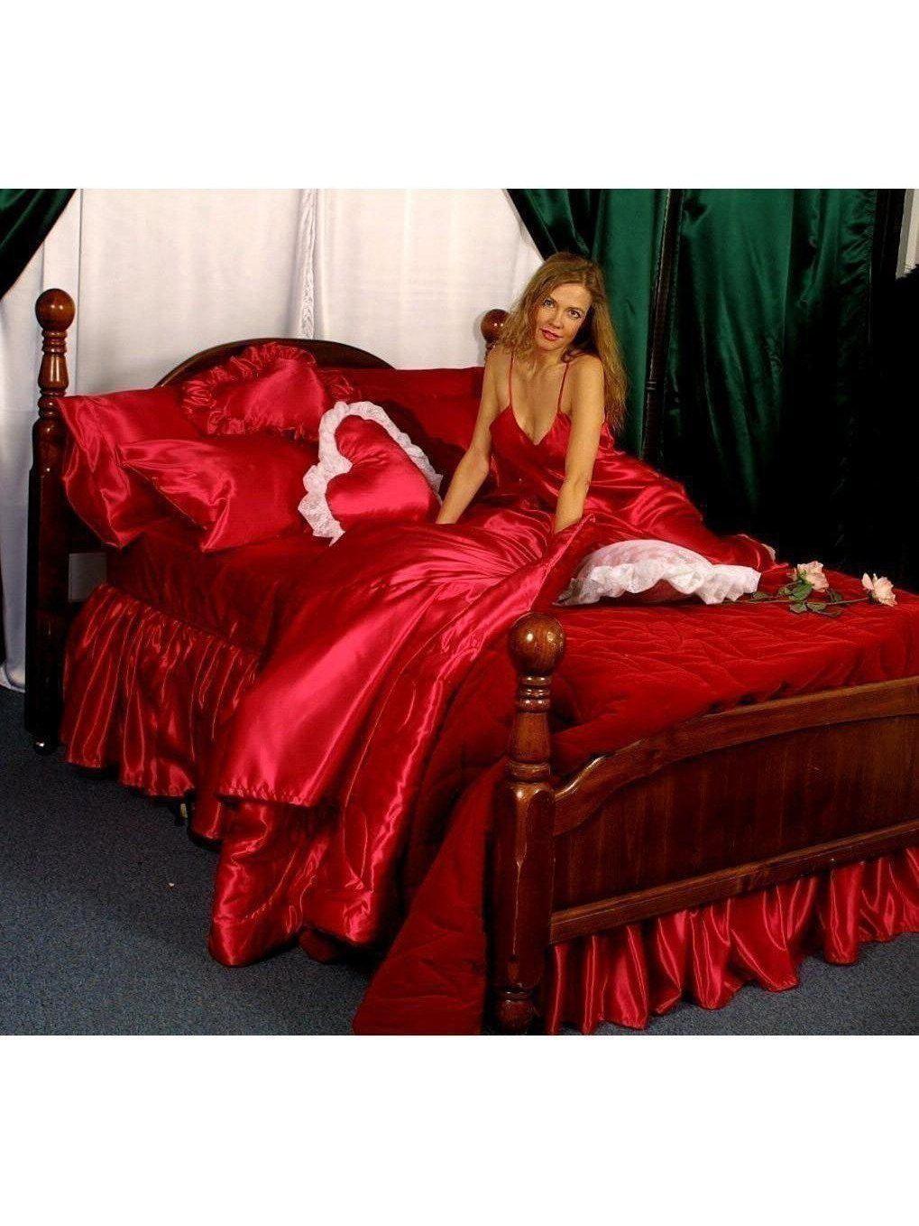 SKU4522 Custom Made Lingerie Satin Twin Sheet Set 39x76 Inches Satin Boutique