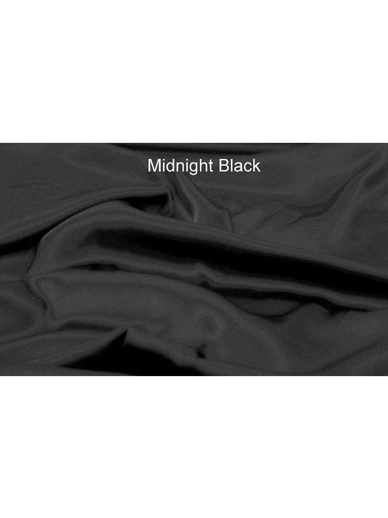 SKU6693 Sheet Set of Lingerie Satin Midnight Black Cal King 8 In Satin Boutique