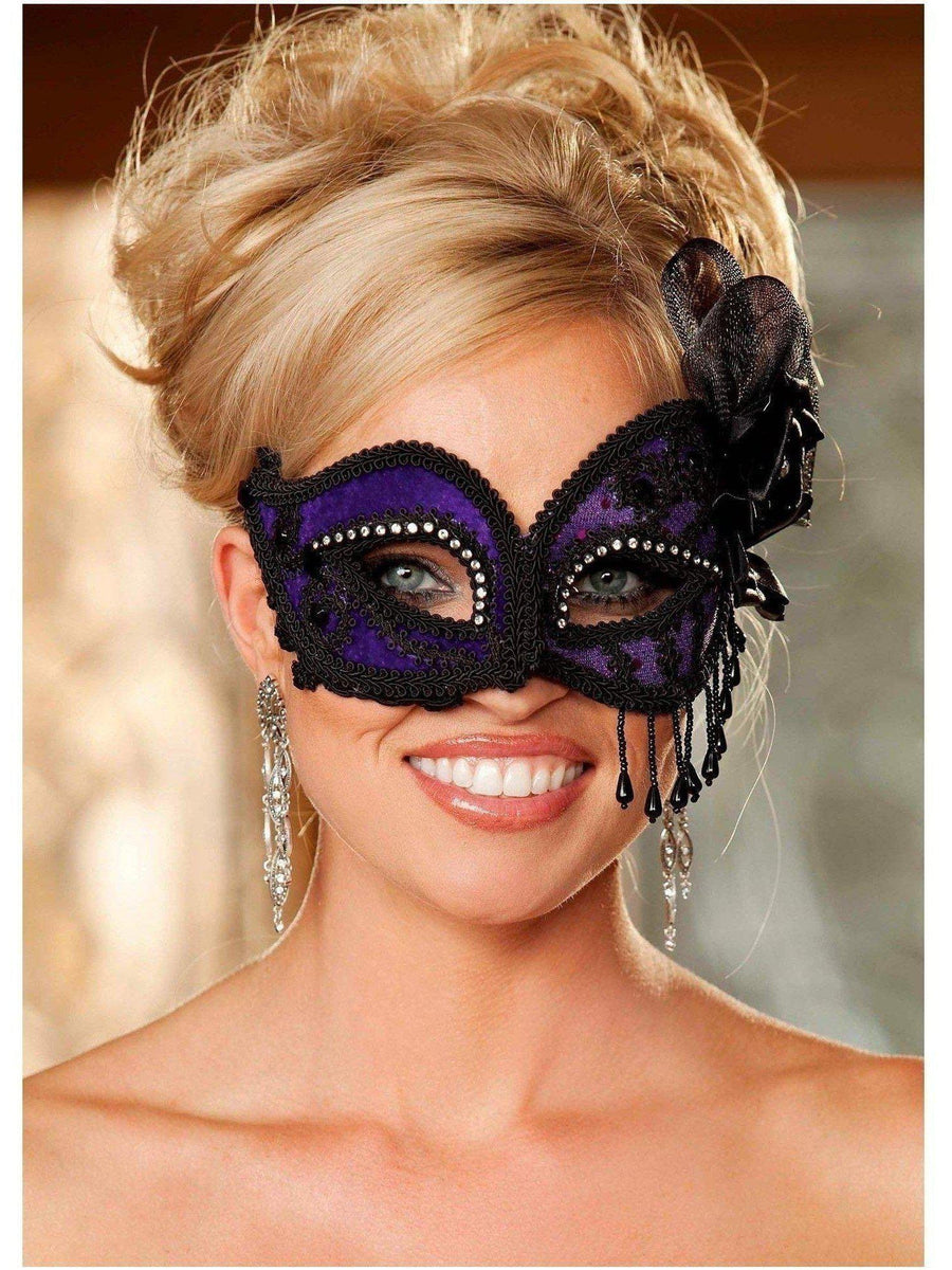 Shirley of Hollywood IS-SOH-804 Satin and Lace Eye Mask IS-Shirley of Hollywood
