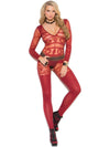 Vivace EM-81161 Long sleeve sheer and opaque bodystocking Elegant Moments