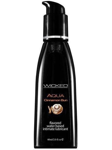 Wicked Sensual Care Aqua Water Based Lubricant - 2 oz Cinnamon Bun-Body Lubricant-Eldorado-SatinBoutique