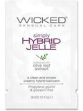 Wicked Sensual Care Simply Hybrid Jelle Lubricant - 1 oz [pakke med 10] Eldorado