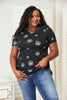 Double Take Dandelion Print Round Neck T-Shirt, Also in Plus sizes-Trendsi-SatinBoutique