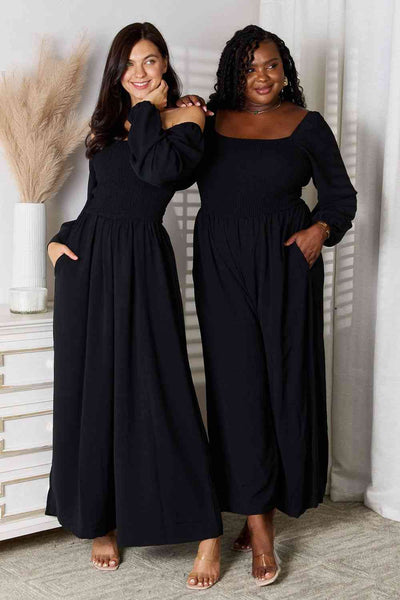 Double Take Square Neck Jumpsuit with Pockets-Trendsi-Black-S-SatinBoutique