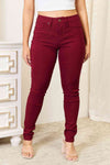 YMI Jeanswear Skinny Jeans ჯიბეებით-Trendsi-Wine-S-SatinBoutique