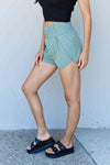 Ninexis Stay Active High Waistband Active Shorts in Pastel Blue-Trendsi-SatinBoutique