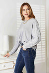 Double Take Seam Detail Round Neck Long Sleeve Top-Trendsi-SatinBoutique