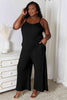 Basic Bae Full Size Spaghetti Strap V-Neck Jumpsuit-Trendsi-Black-S-SatinBoutique