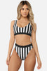 Striped Tank High Waist Bikini Trendsi