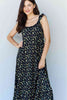 Doublju In The Garden Ruffle Floral Maxi Dress in Black Yellow Floral-Trendsi-SatinBoutique